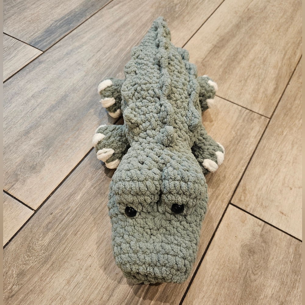 Crochet Alligator Handmade Children's Plushie 20"